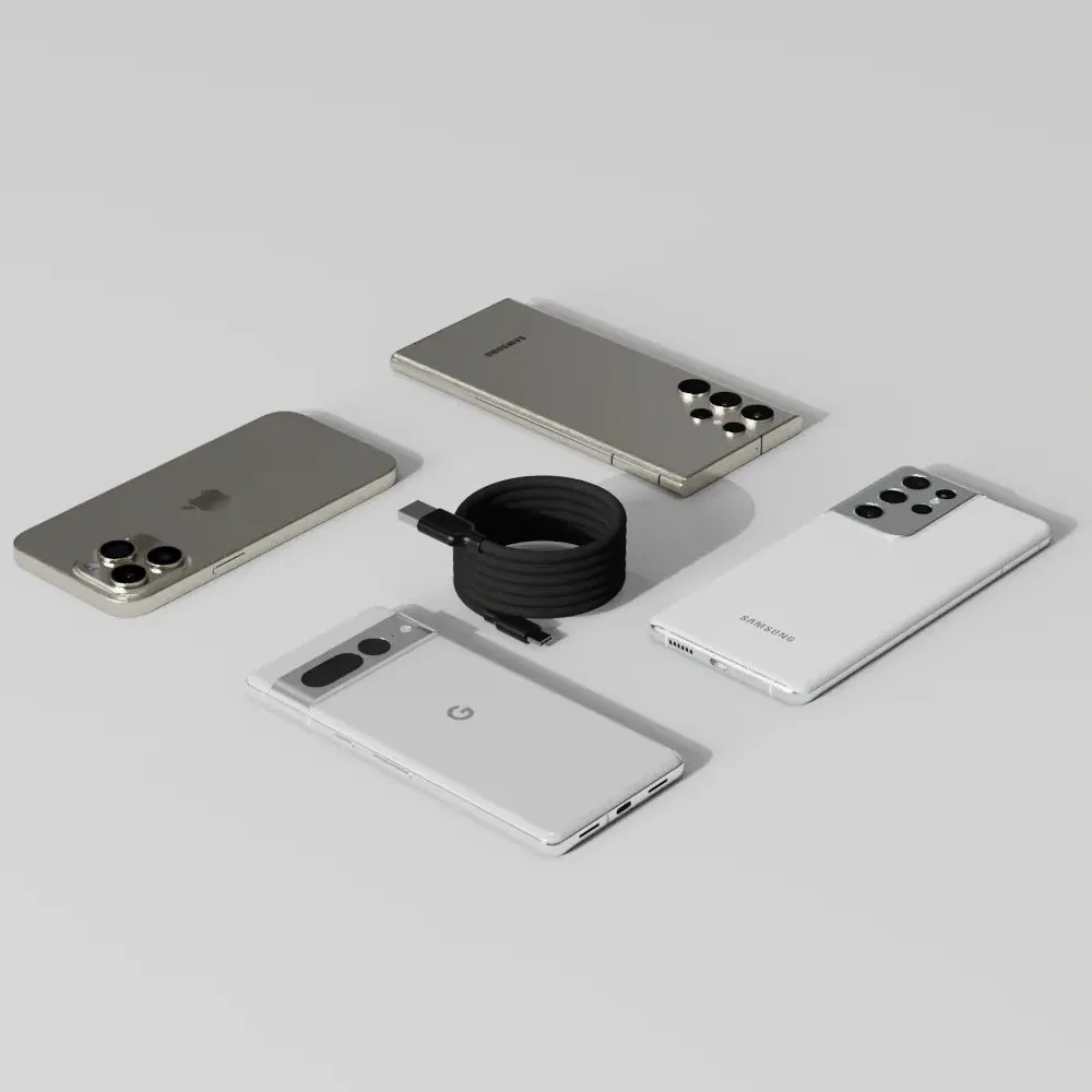 質感黑- Allite USB-A to USB-C 磁吸收納快充線