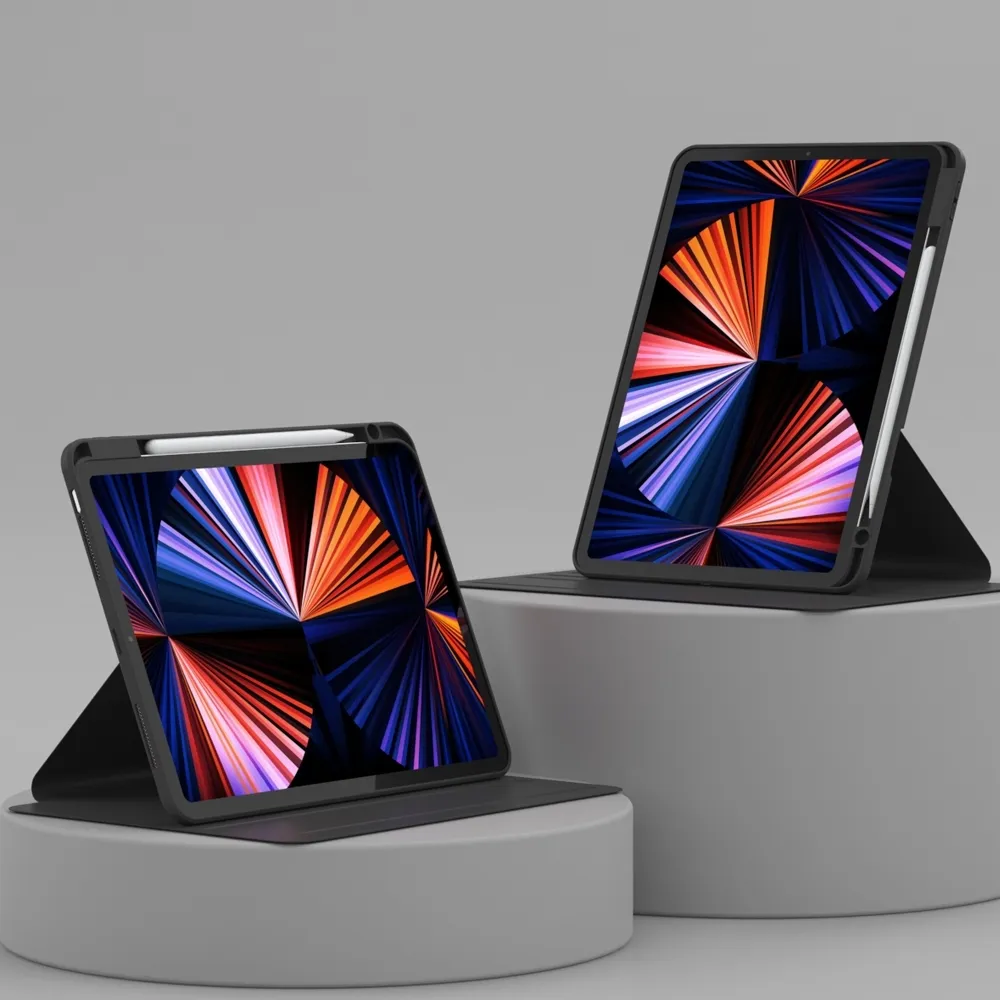 黑-IPAD AIR4/AIR5 /PRO11旋轉平版套(含筆槽)-暟