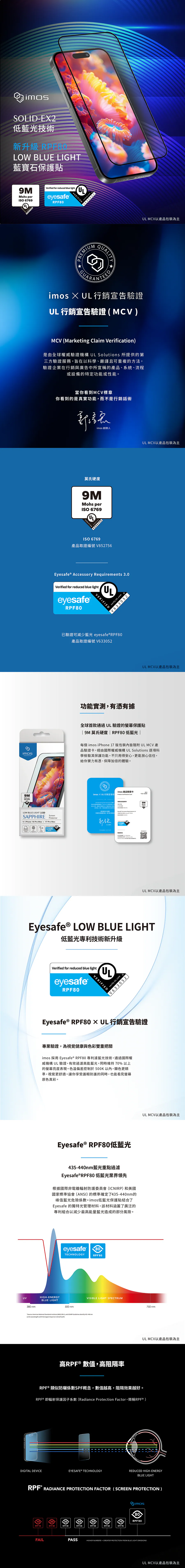 2.5D亮面-iMos- RPF80低藍光藍寶石-iPhone 17 /17 P