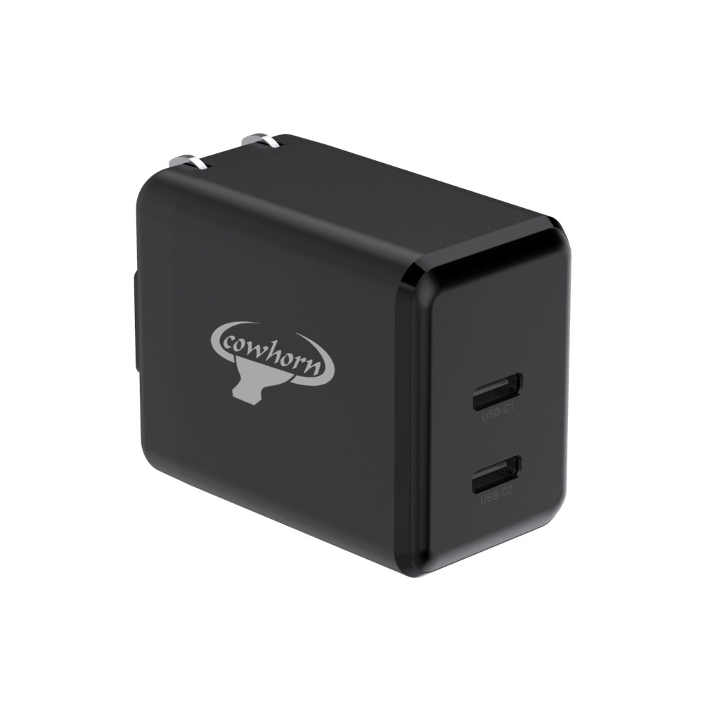 Cowhorn牛角45W PD雙孔氮化鎵快充旅充頭