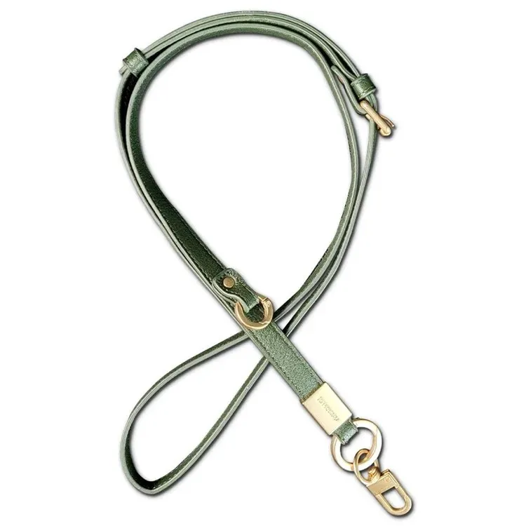 綠 可調式皮革掛繩 (暟)