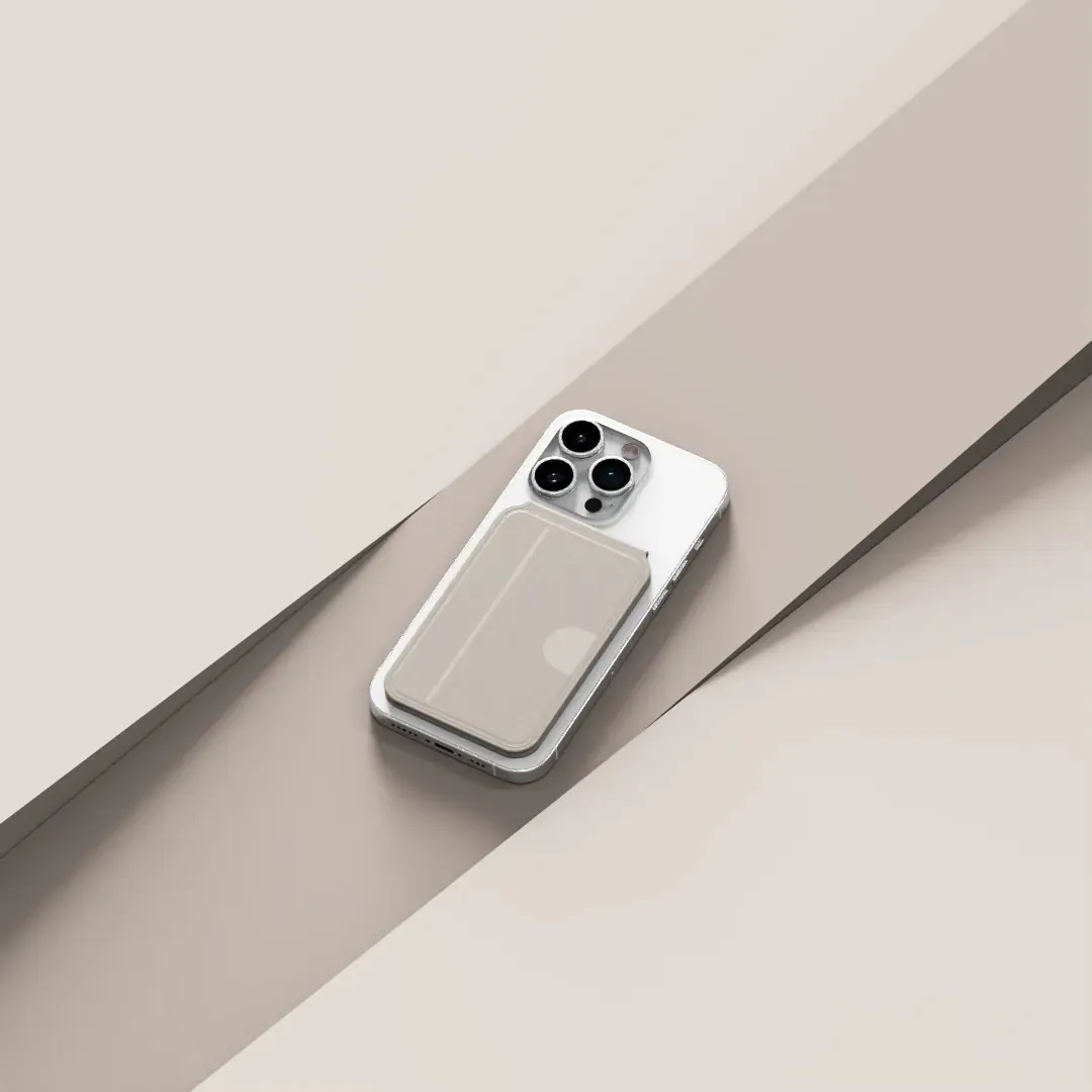 淺灰褐-OneMore 磁吸支架卡包