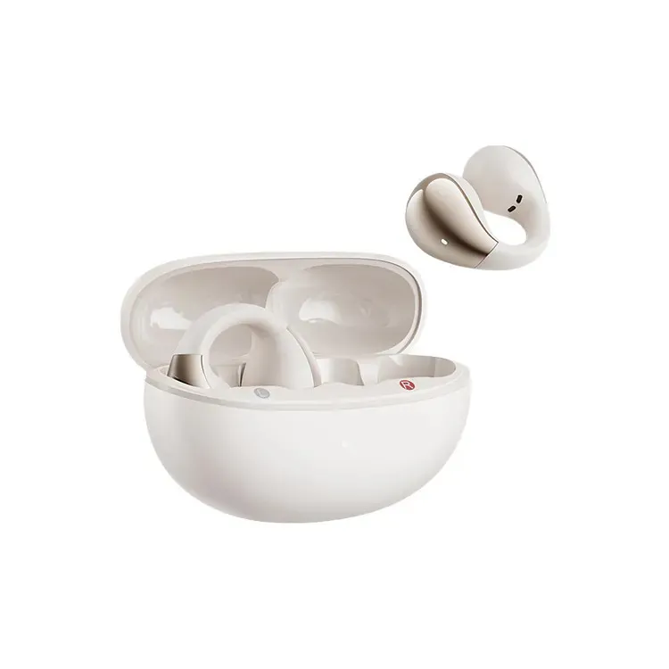 白-QCY C30 耳夾式藍芽耳機