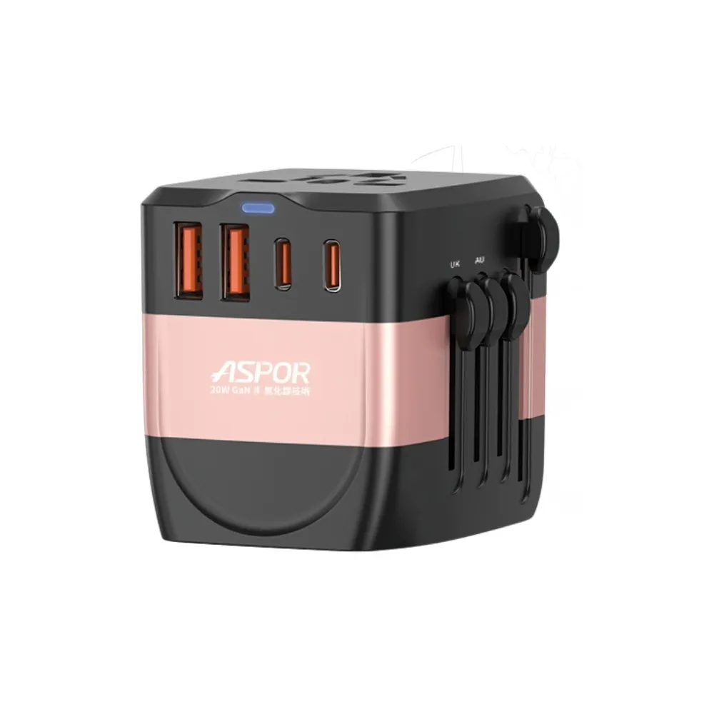 20W萬國旅行轉接頭(認證)-玫 (寶)