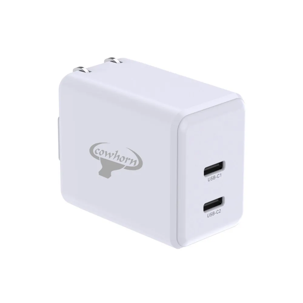 Cowhorn牛角45W PD雙孔氮化鎵快充旅充頭