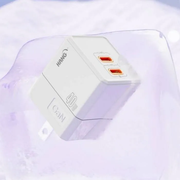 (PD+QC+PPS) C68 雙C口(摺疊)40W 氮化鎵 快速閃充電器(H