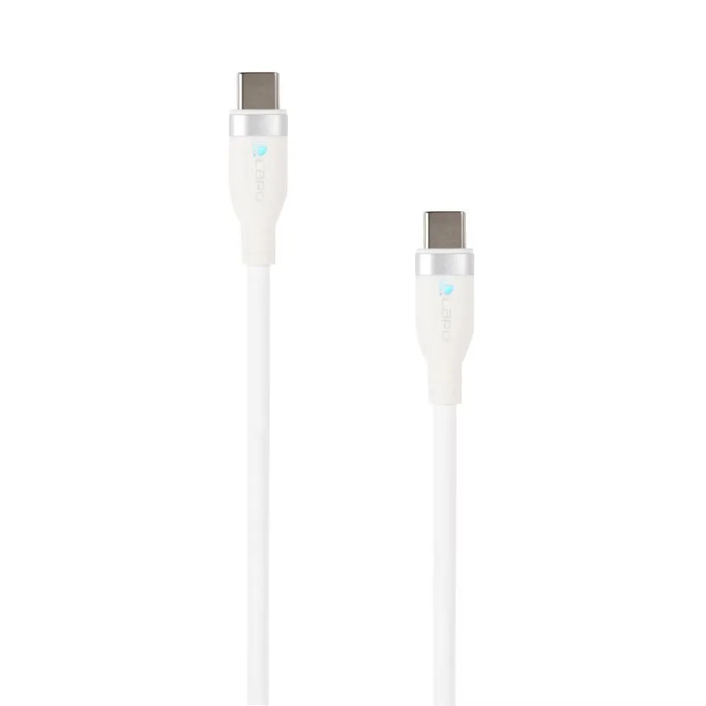 白LaPO 液態矽膠微光快充100W傳輸線PDC-150CM 資