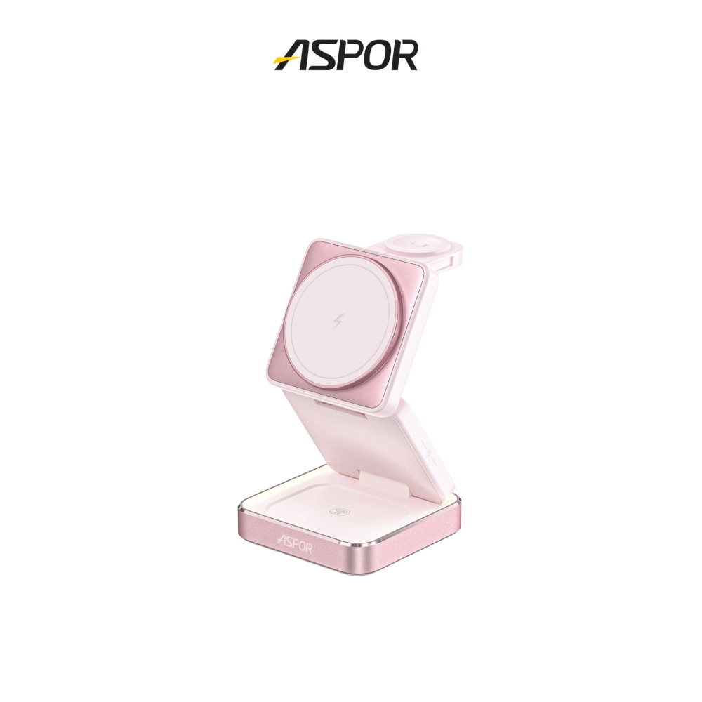 ASPOR小魔方磁吸折疊無線充電座W90-寶