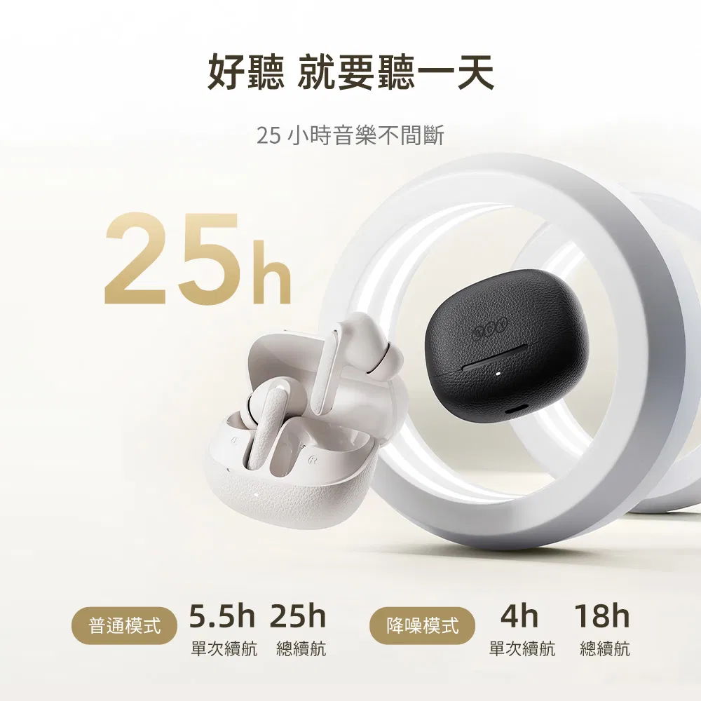 深灰 QCY HT15 主動降噪真無線藍牙耳機