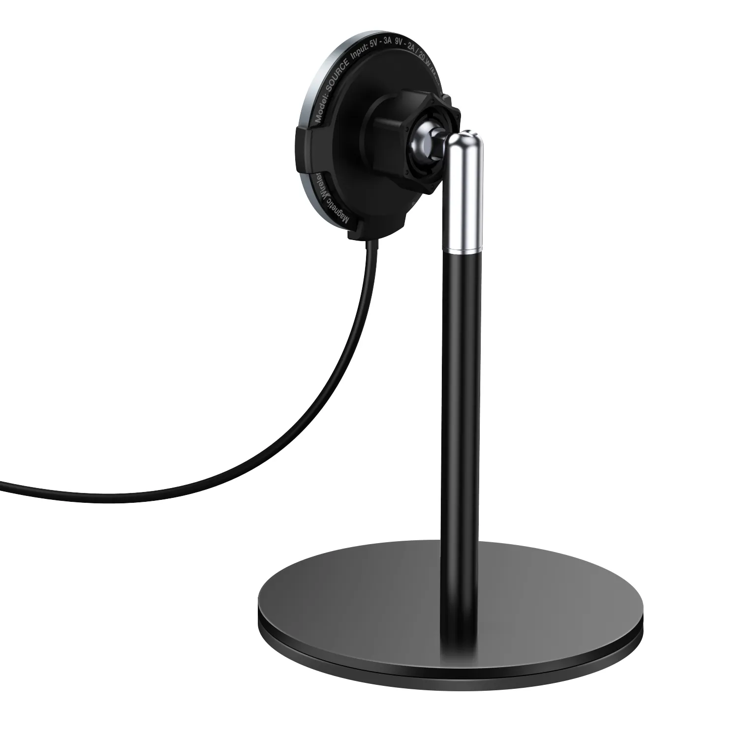 黑 S12-15W 磁吸雙用充電器(立架款) 贈出風口車架