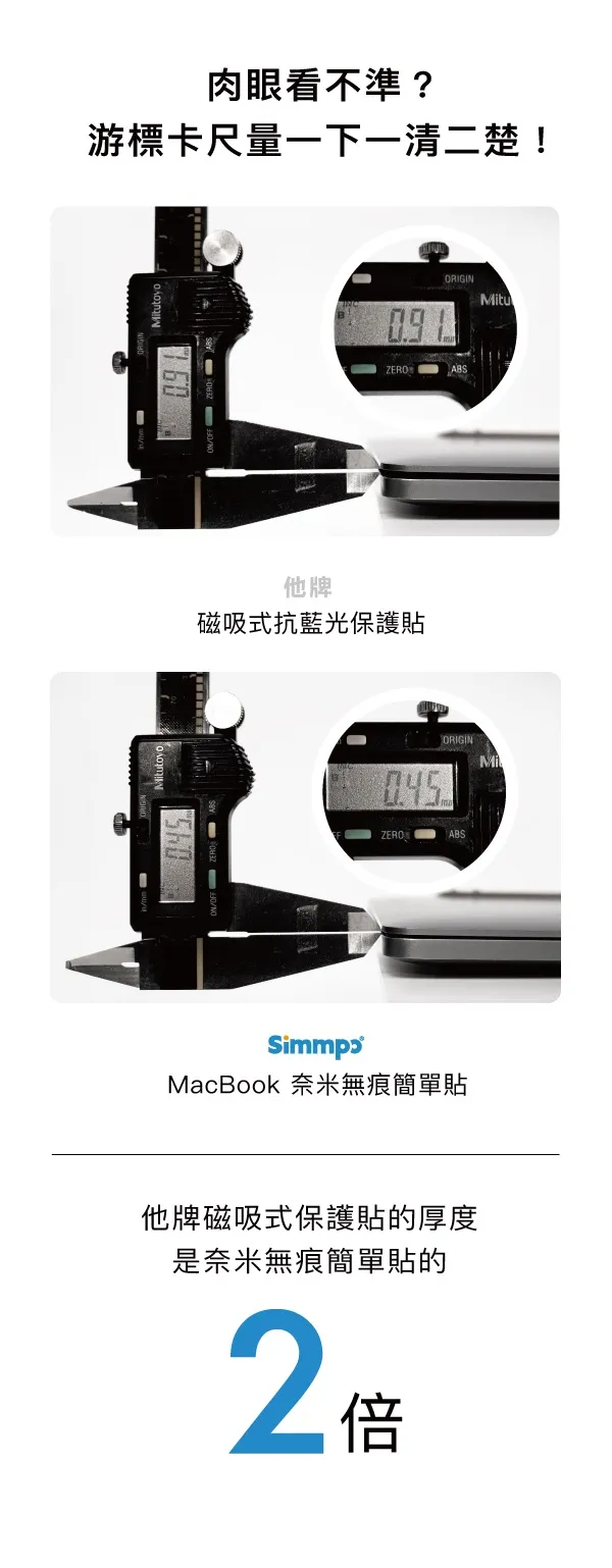 SIMMPO MACBOOK 13.6 TUV 防窺簡單貼