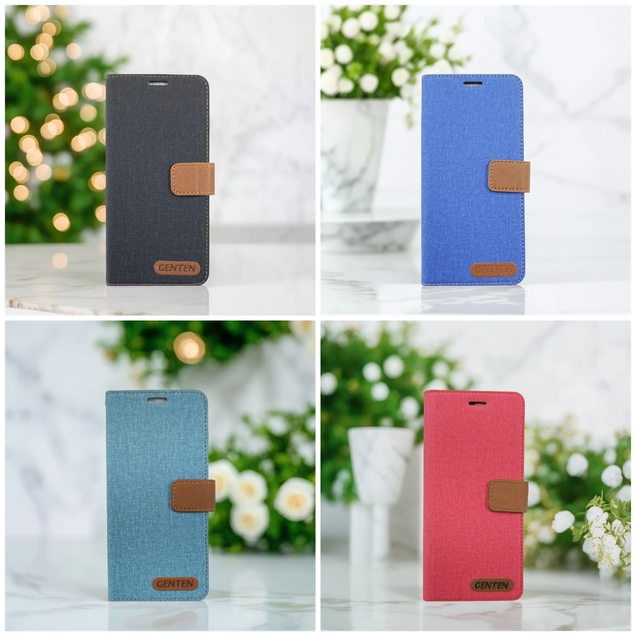 Samsung S25 亞麻雙色側掀套