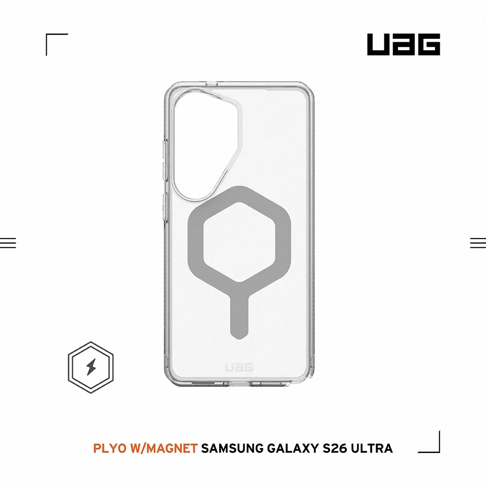 極透明(灰圈)-UAG-磁吸耐衝擊全透保護殼-Samsung S26