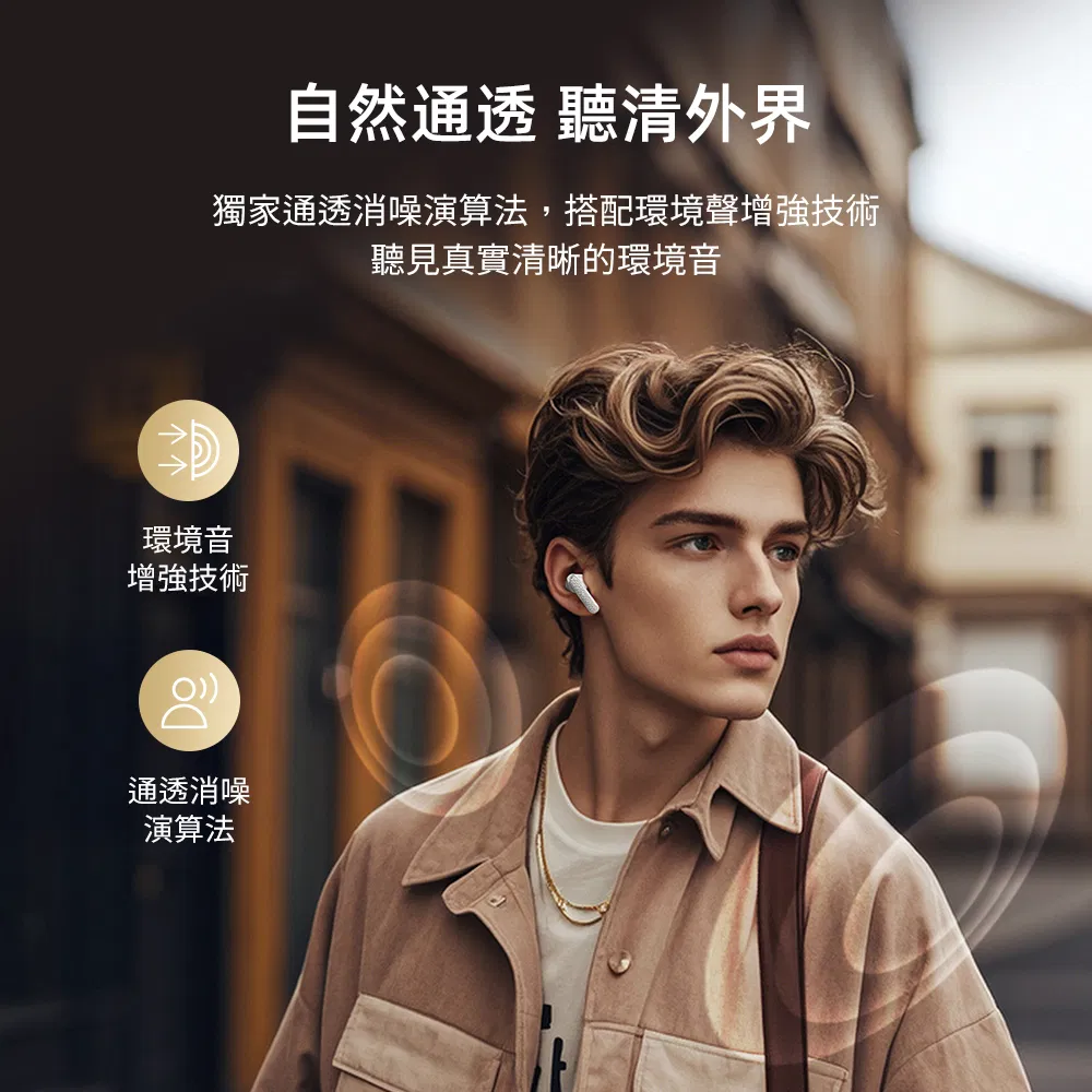 深灰 QCY HT15 主動降噪真無線藍牙耳機