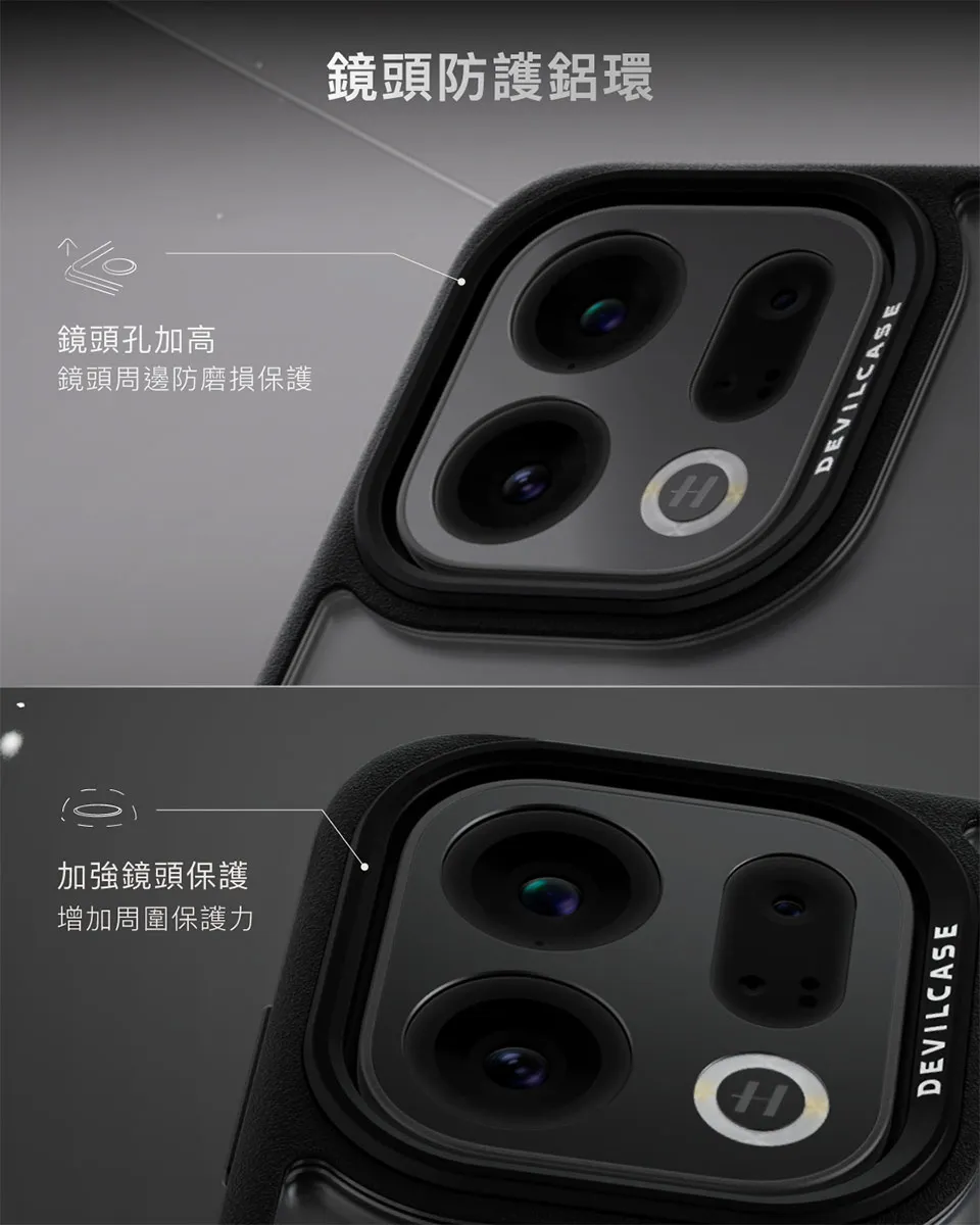 惡魔殼標準版磁吸款(黑框)-OPPO