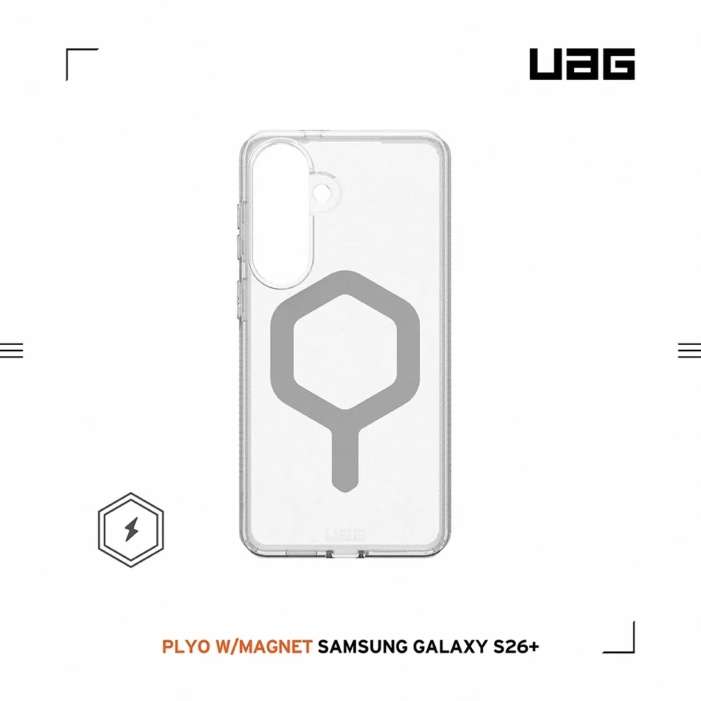 極透明(灰圈)-UAG-磁吸耐衝擊全透保護殼-Samsung S26