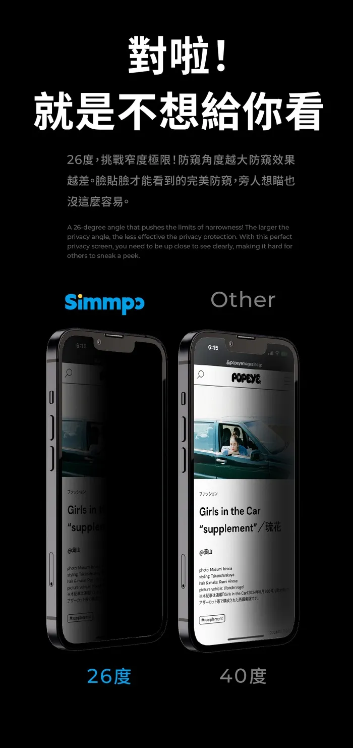SIMMPO 護眼防窺-iPhone16