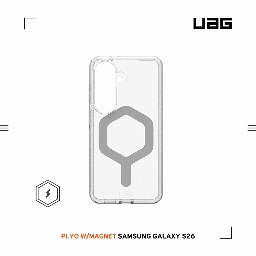 極透明(灰圈)-UAG-磁吸耐衝擊全透保護殼-Samsung S26