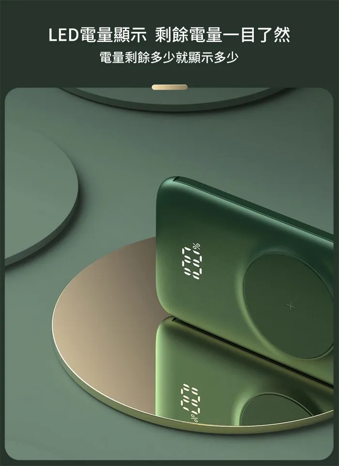 白-快充自帶線無線行動電源 p2plus 20000mah