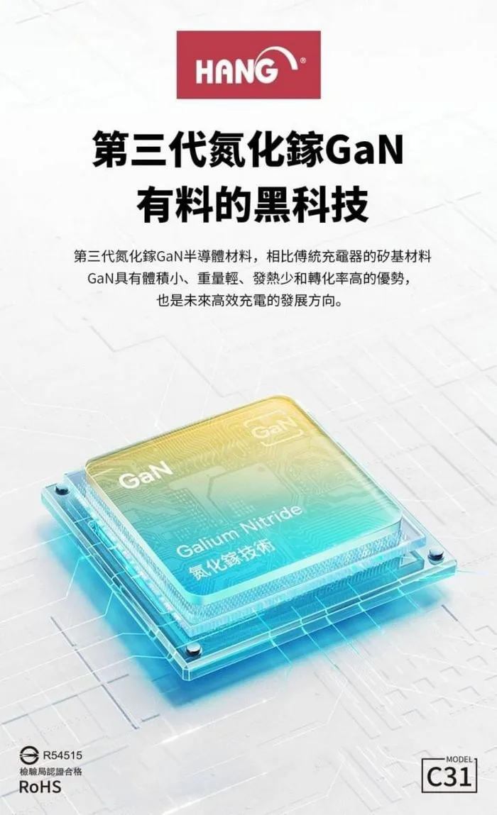  (單C口) C31 30W 氮化鎵 快速閃充電器(HANG)