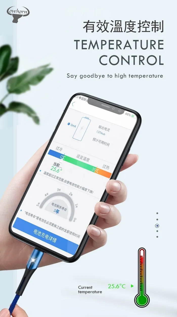 黑-GT-TC/ 7A/ 2米帶燈數據線(暟)