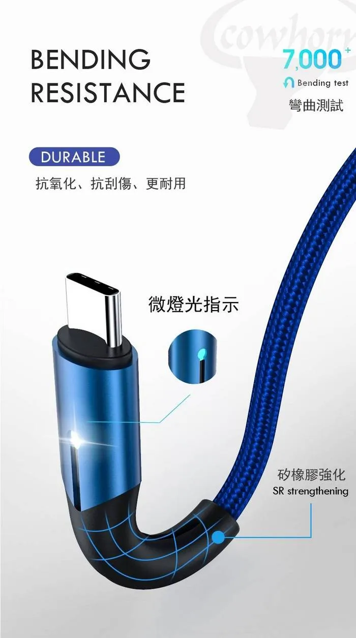 藍-GT-7A/ PD(IPHONE)兩米帶燈數據線(暟)