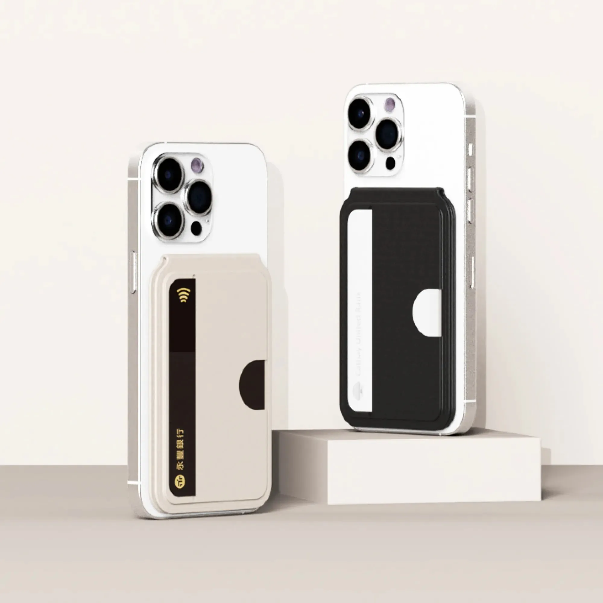 淺灰褐-OneMore 磁吸支架卡包