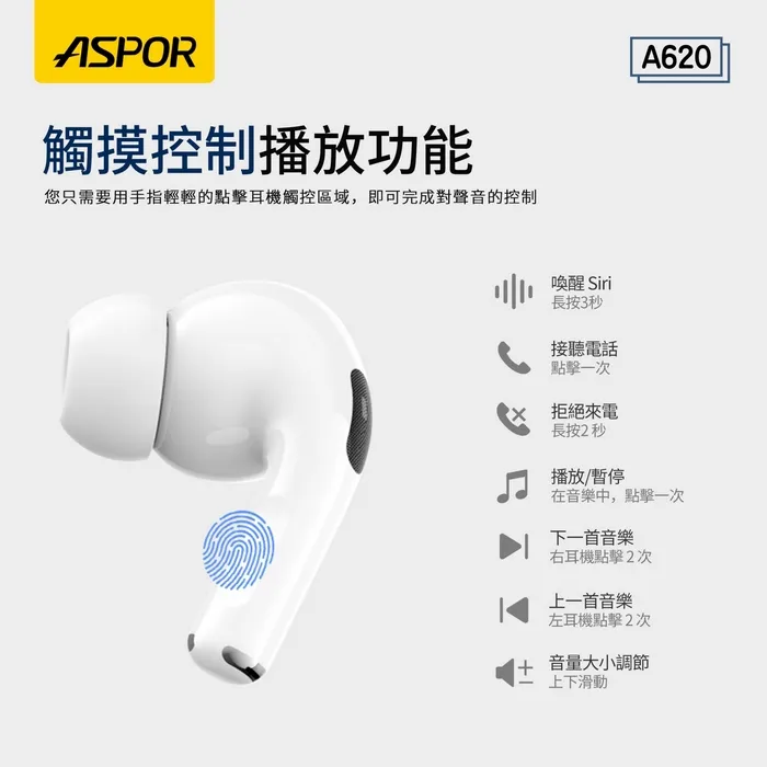 ASPOR A620 藍牙耳機