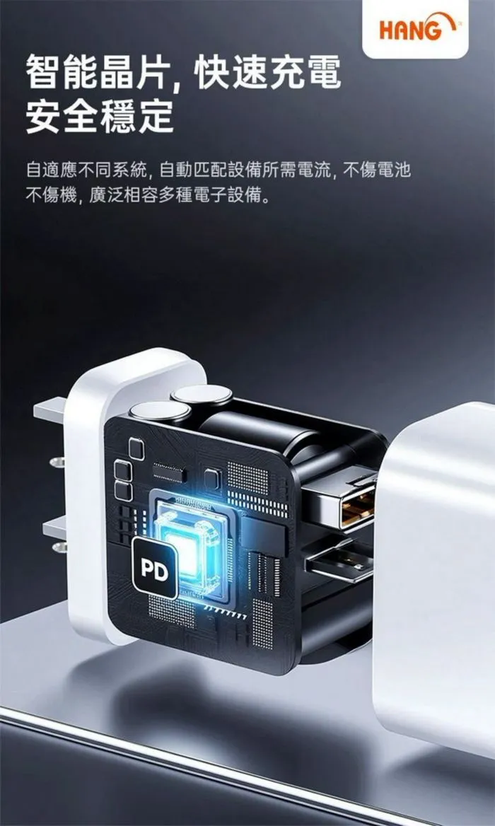  (PD+QC+PPS) C35 65W 氮化鎵 快速閃充電器(HANG)