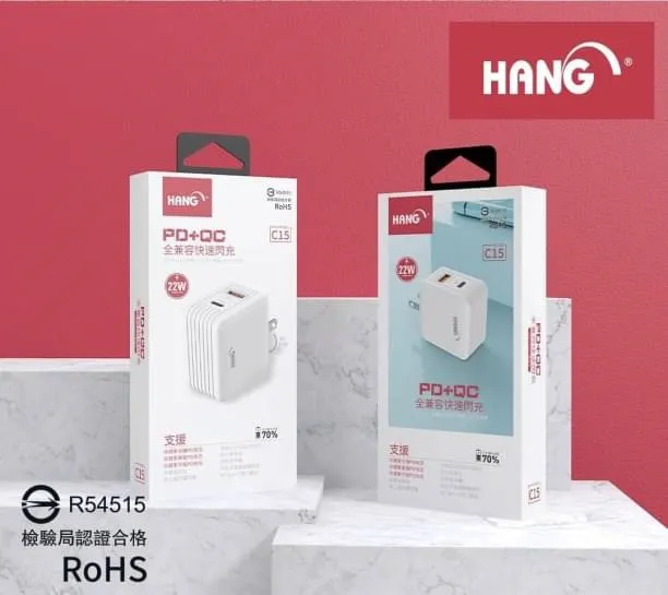 HANG C15A 22W(PD+QC3.0)快速閃充電器