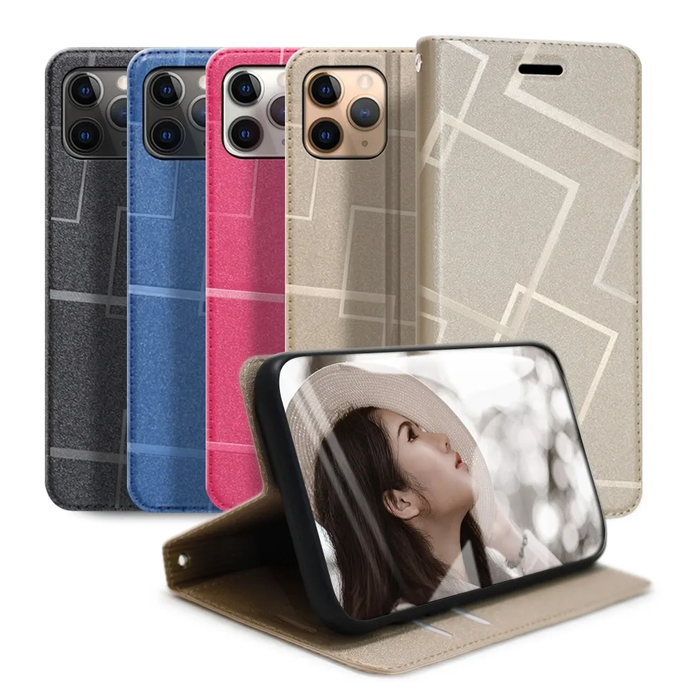 黑 紅米NOTE14 5G 水立方隱扣側掀皮套