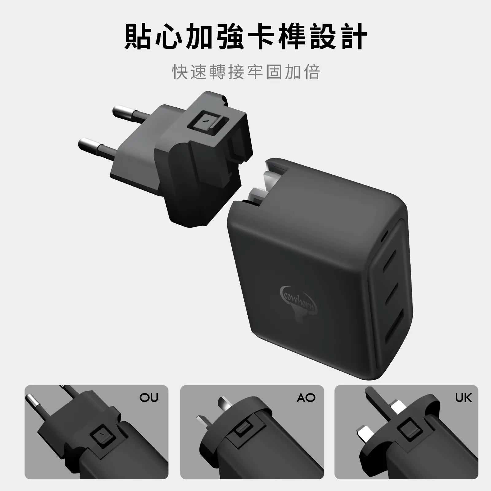 牛角 70W 專用國際轉接頭