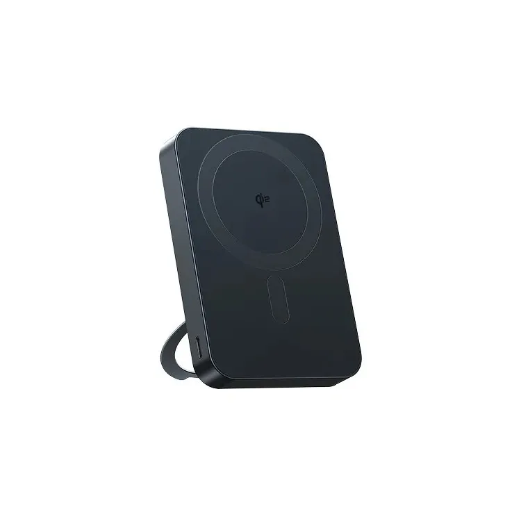 黑-Ostand Qi2 10000MAH 磁吸旋轉支架行動電源