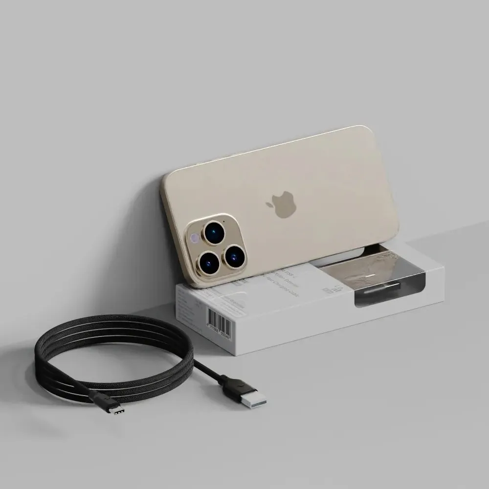 質感黑- Allite USB-A to USB-C 磁吸收納快充線