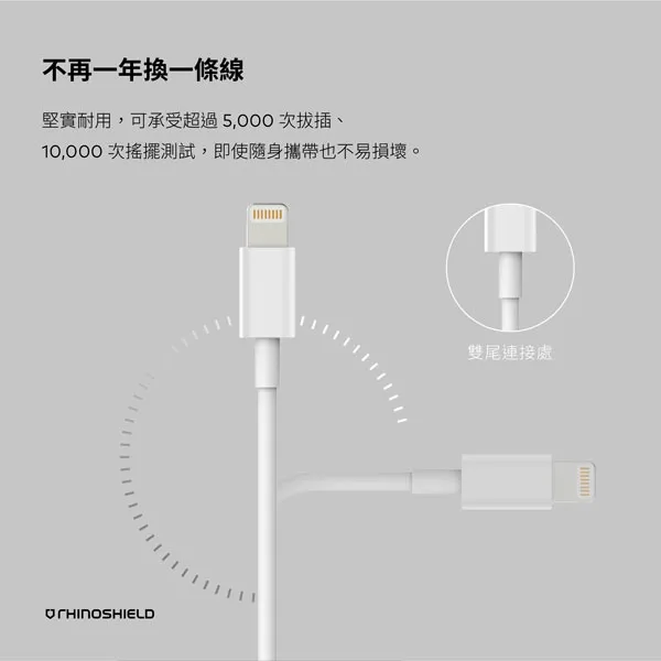 犀牛盾 Lightining to USB-C 1M傳輸充電線