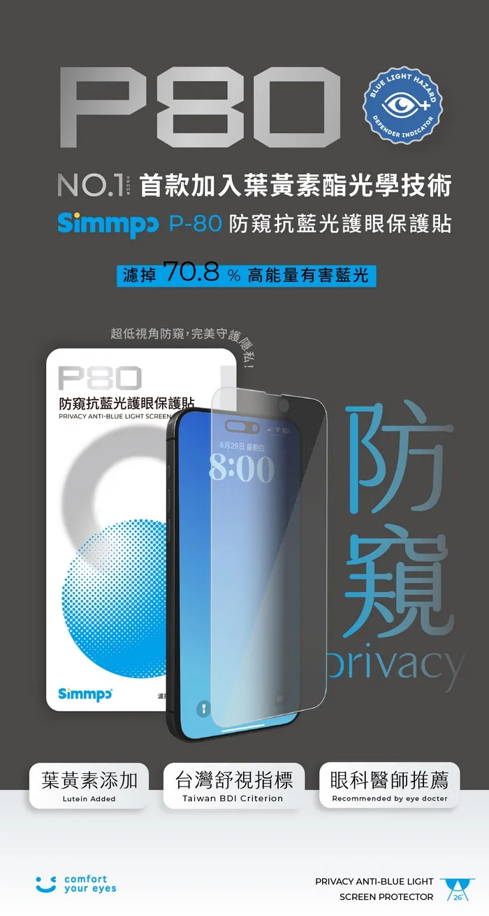 SIMMPO 護眼防窺-iPhone16+