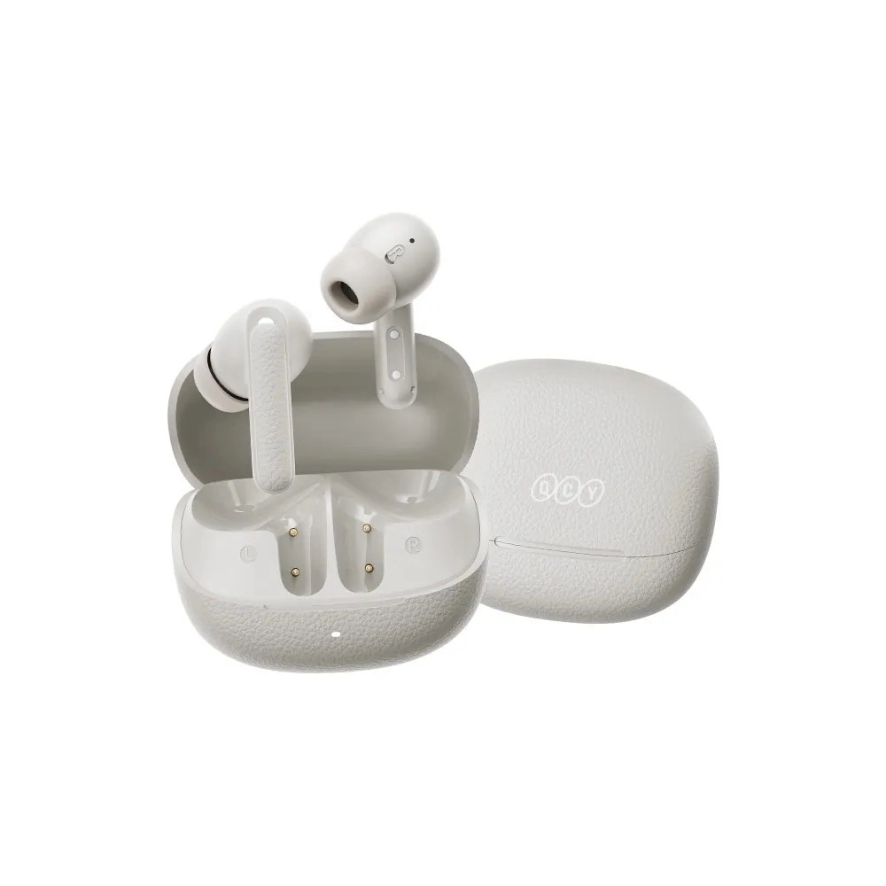 淺灰 QCY HT15 主動降噪真無線藍牙耳機