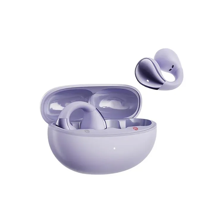 紫-QCY C30 耳夾式藍芽耳機