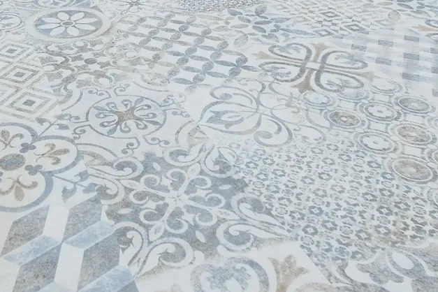 Retro Chic Blue Grey 布魯塞灰藍磚 