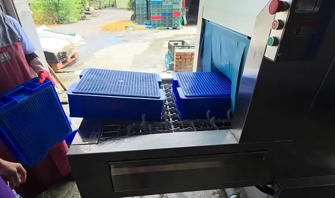 履帶式洗籃機
