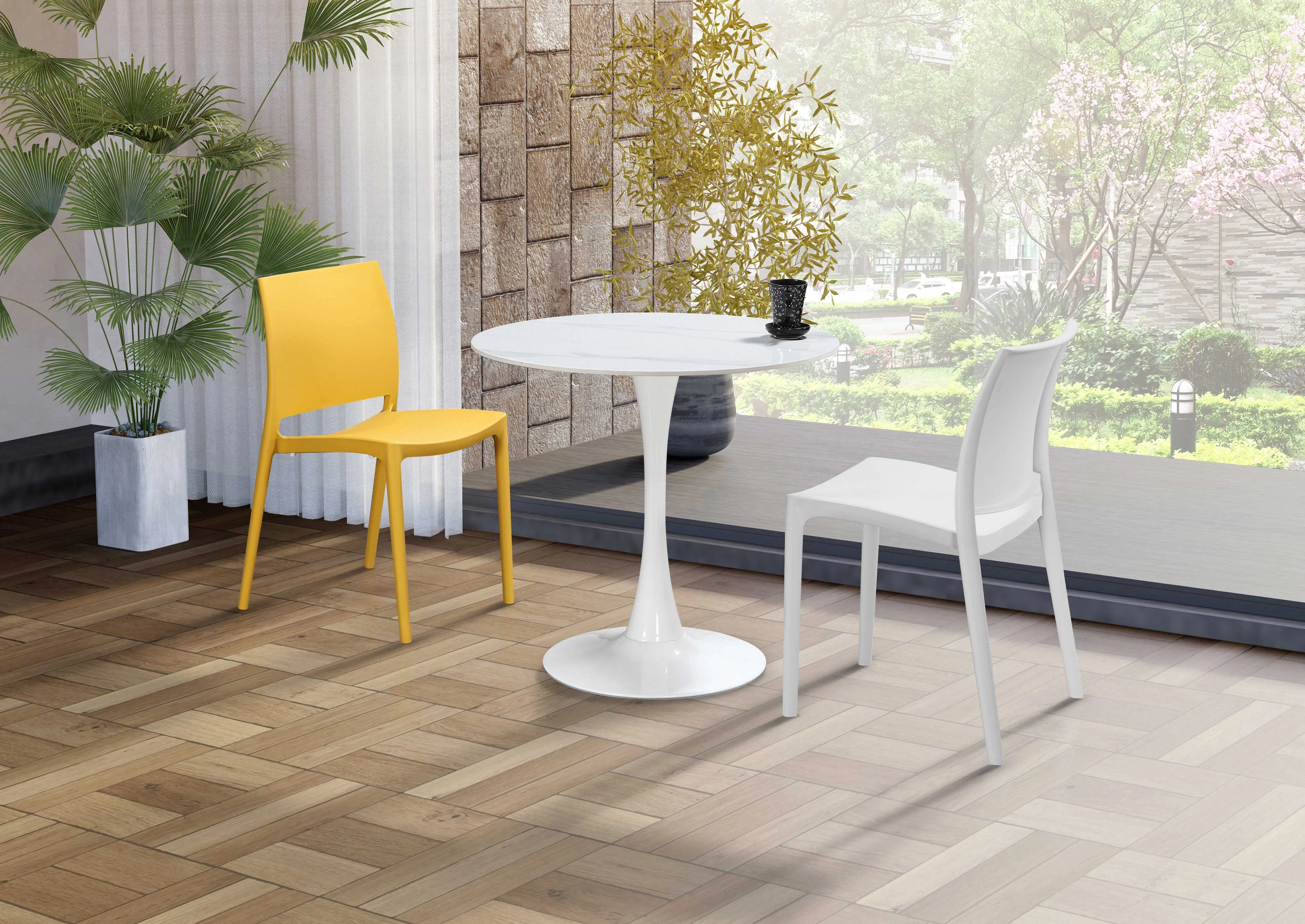 岩板方桌/岩板圓桌/大方背餐椅