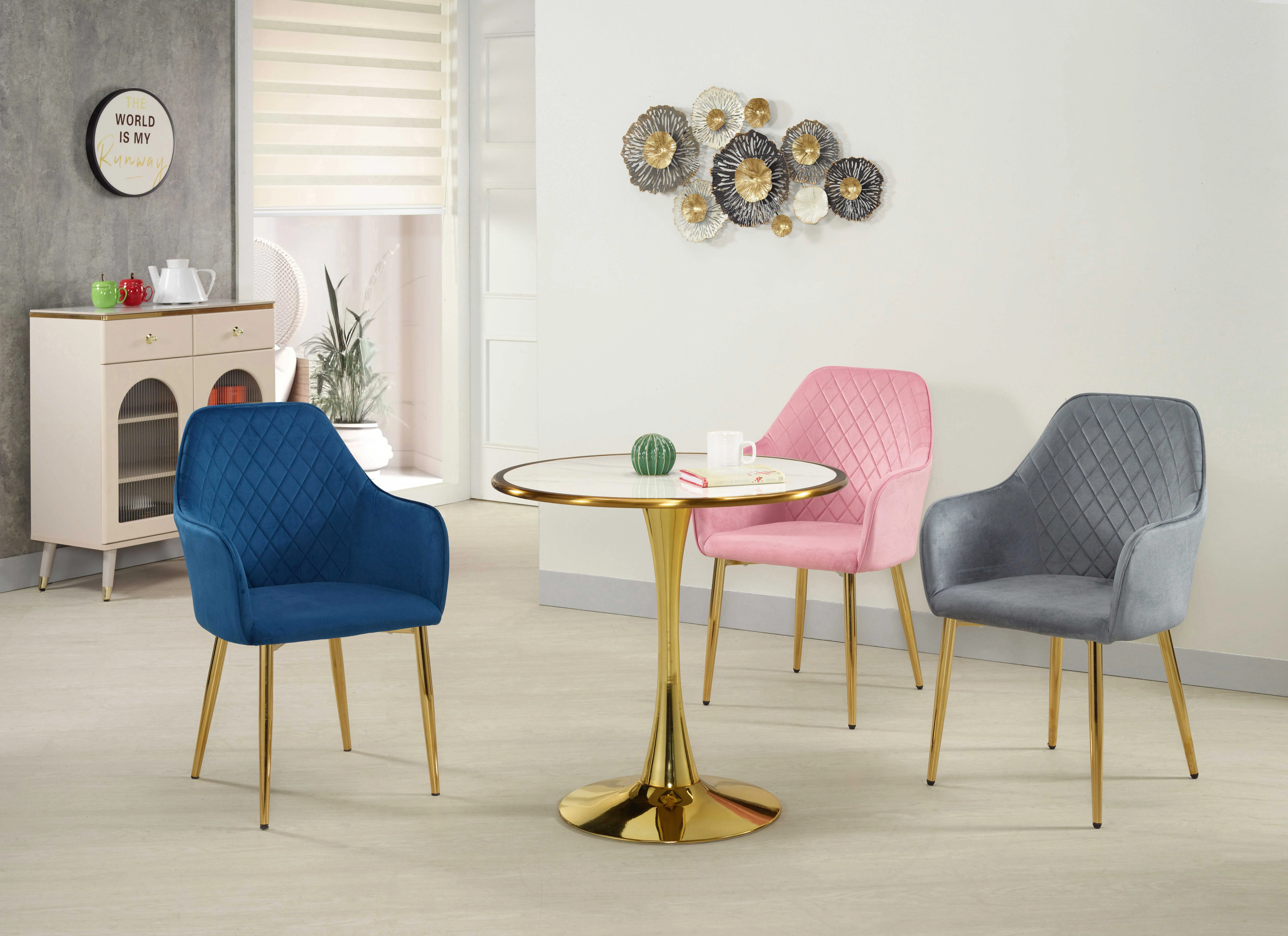 岩板圓桌 /布餐椅