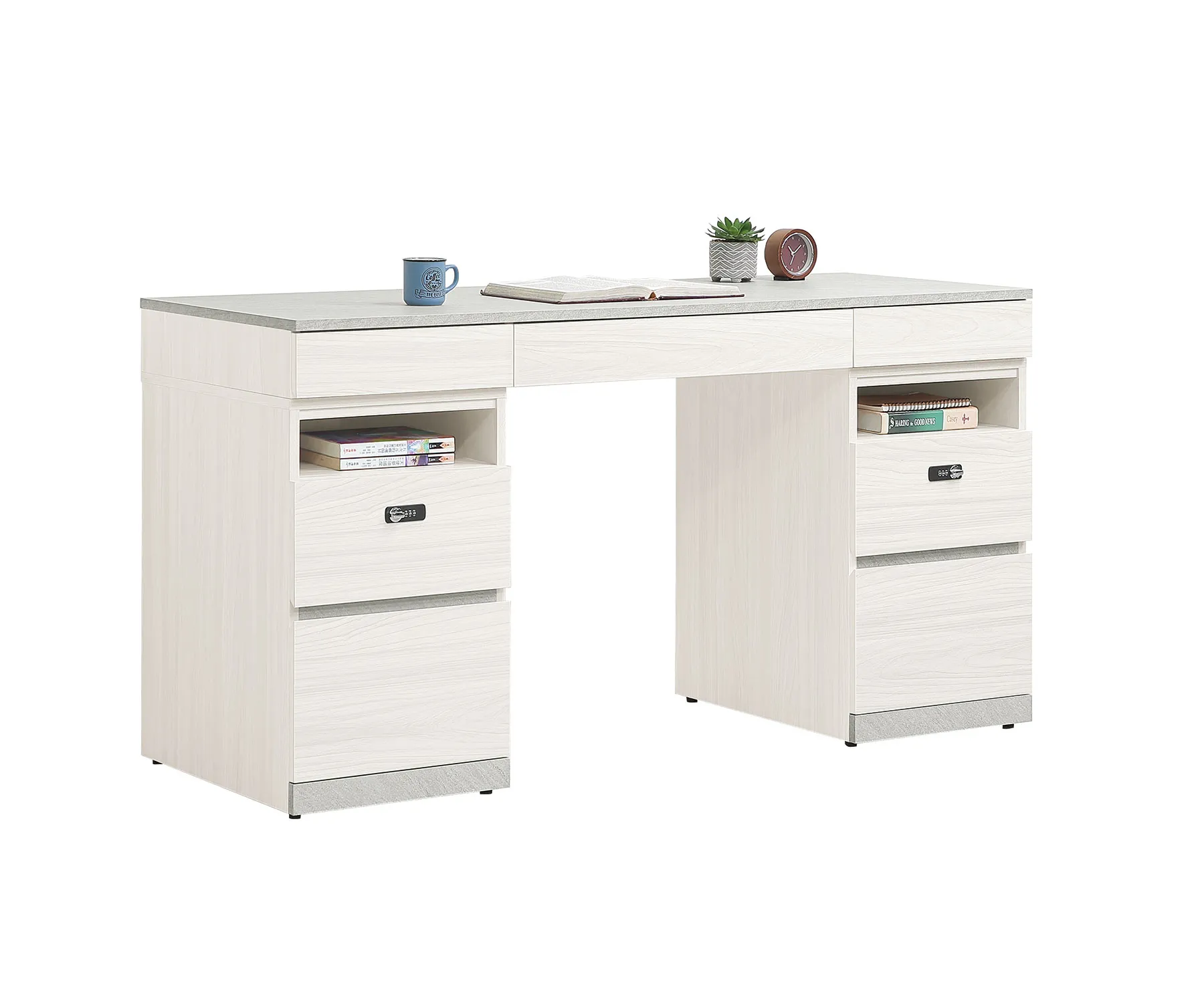 黛拉5尺七抽書桌