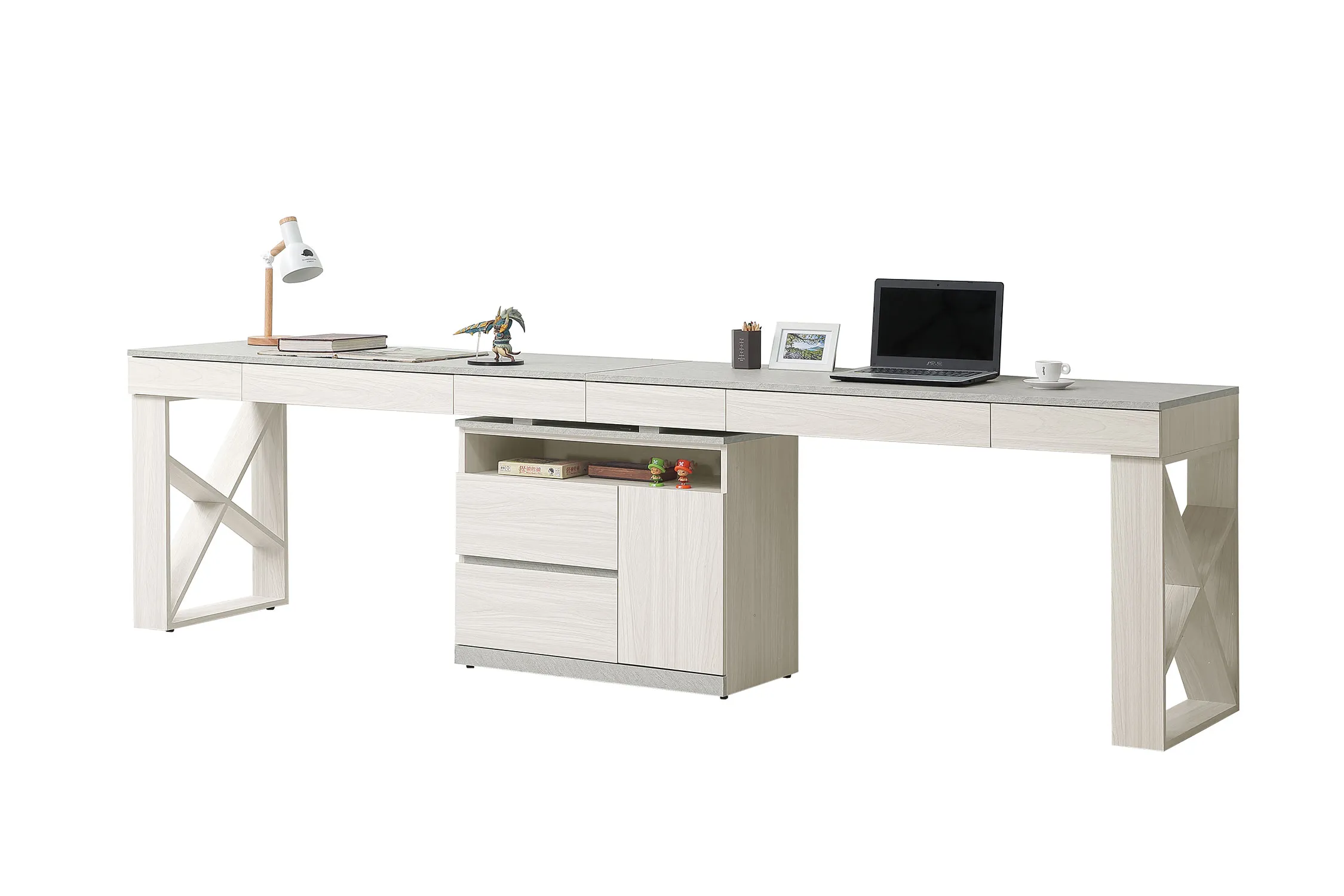 黛拉9.9尺八抽組合書桌(全組)