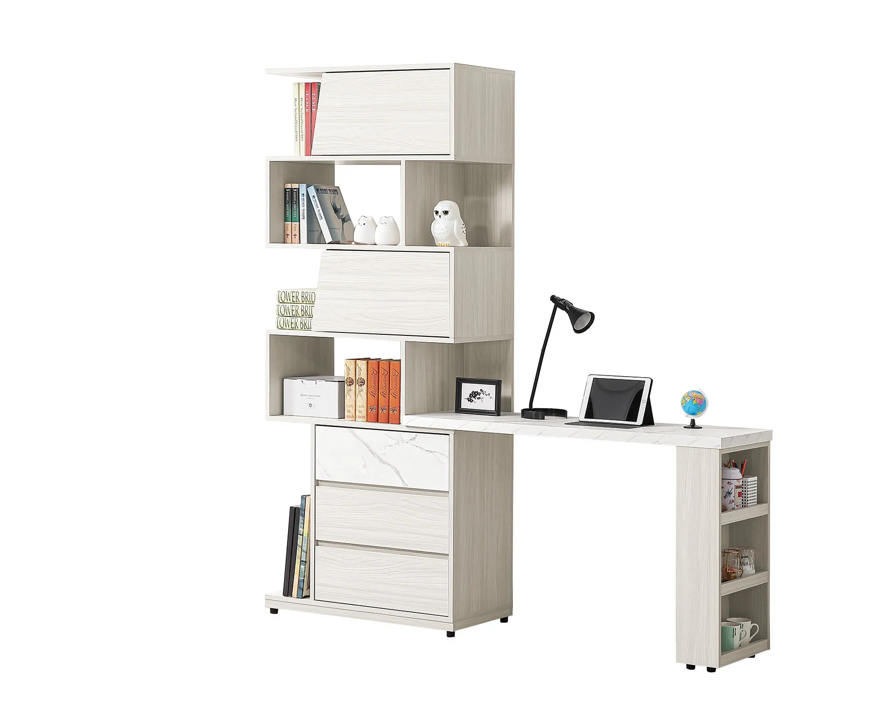 彌奧4尺組合書桌櫃(抽右/左抽.全組)