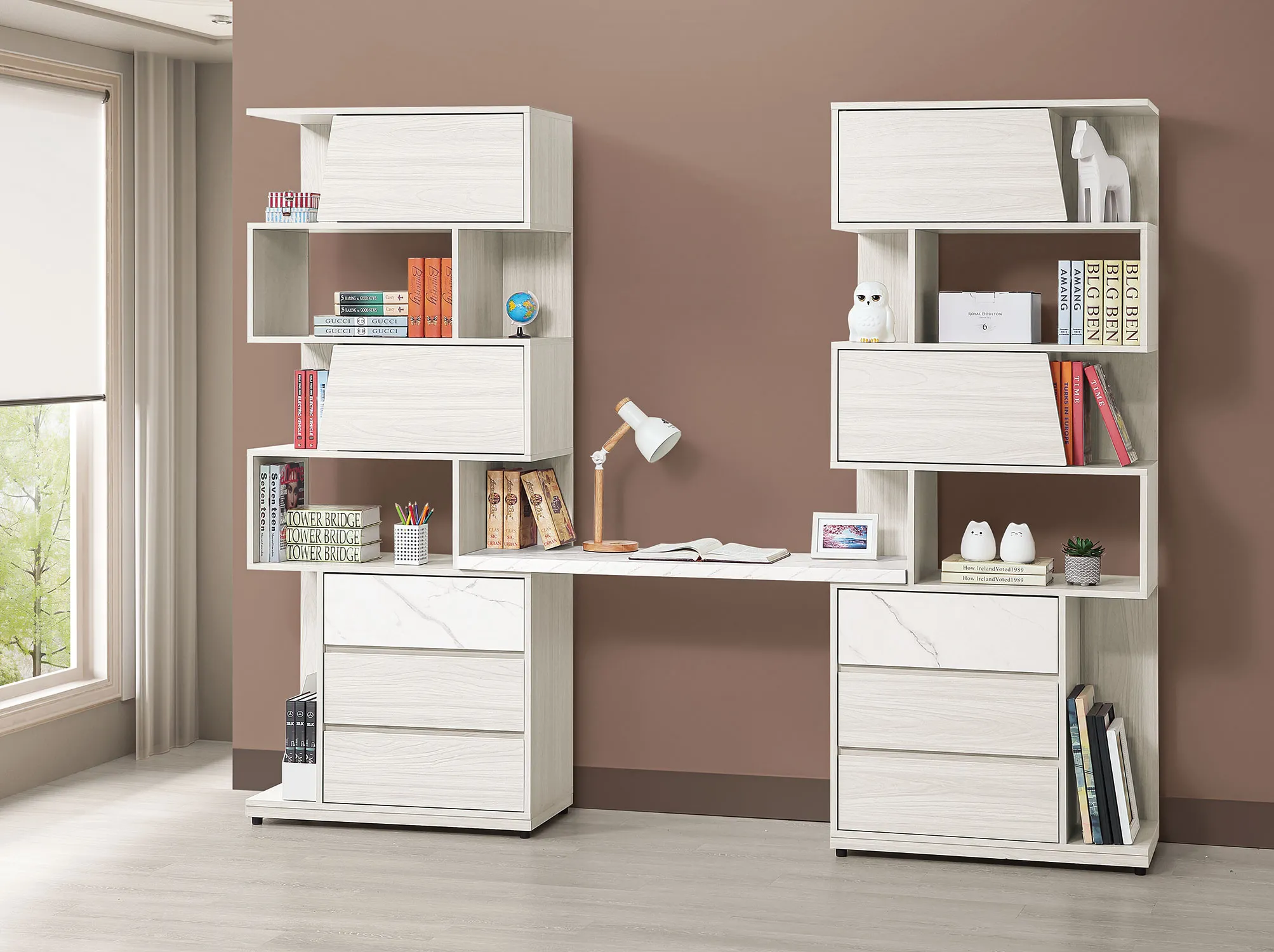 彌奧8尺組合書桌櫃(全組)