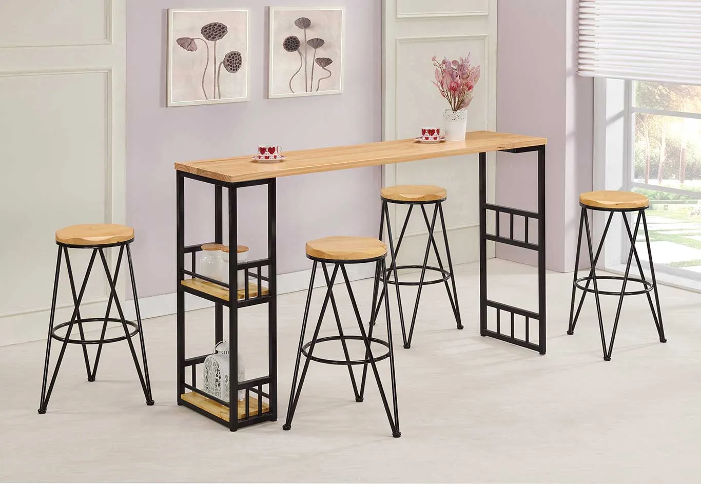 實木吧台桌椅