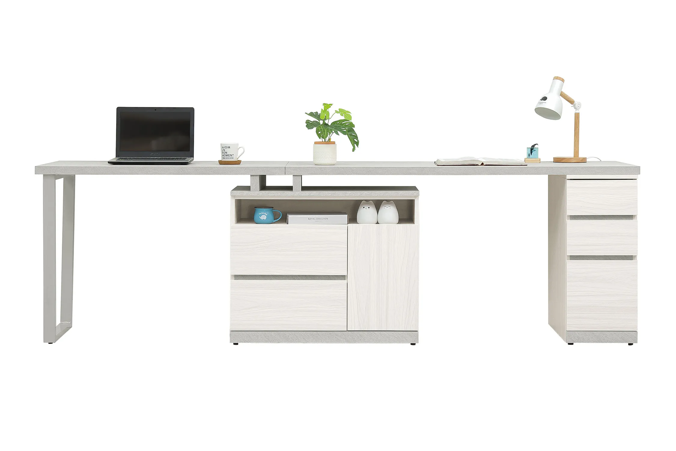 黛拉5.3尺多功能組合書桌(全組)