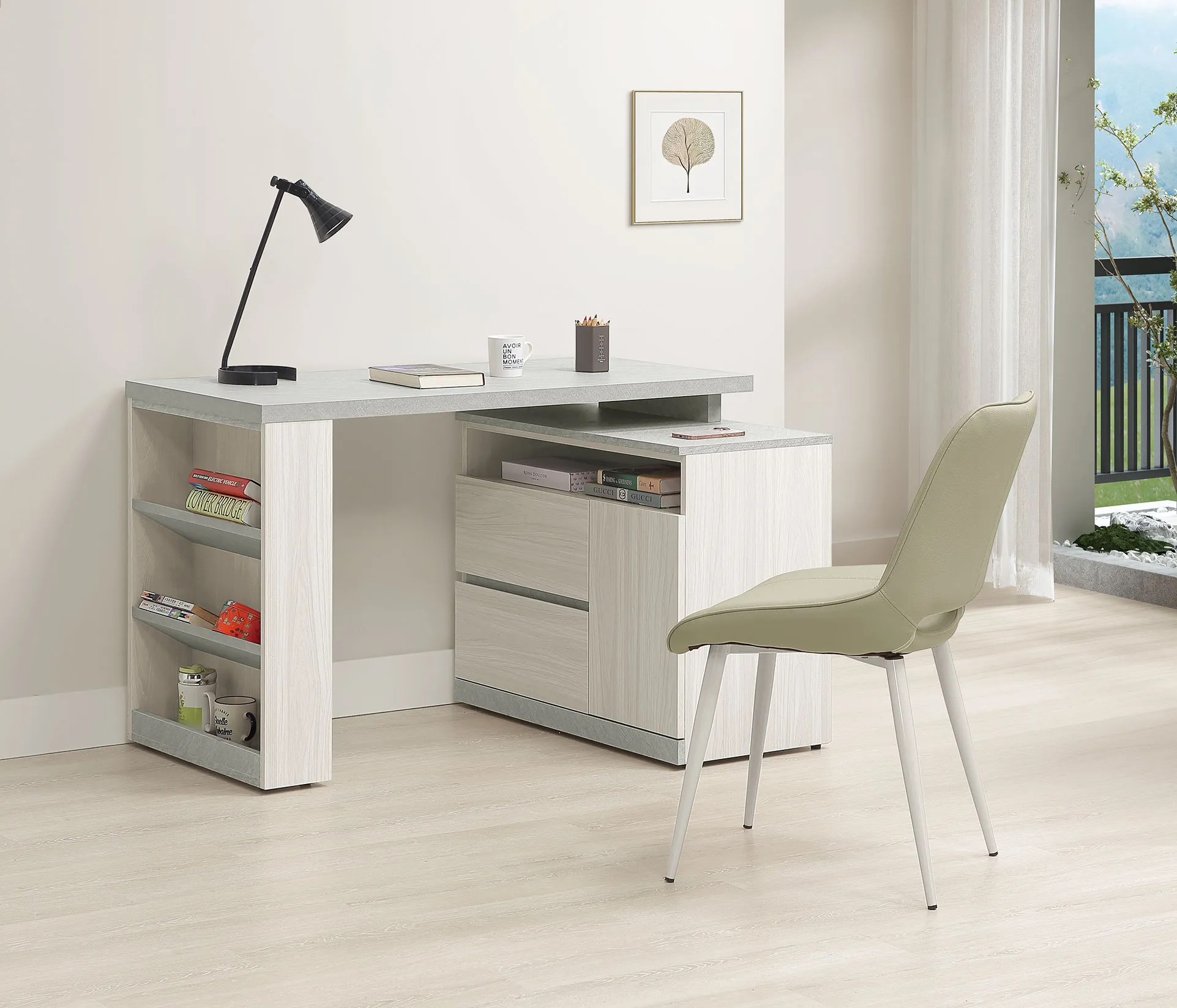 黛拉4尺組合書桌(全組)