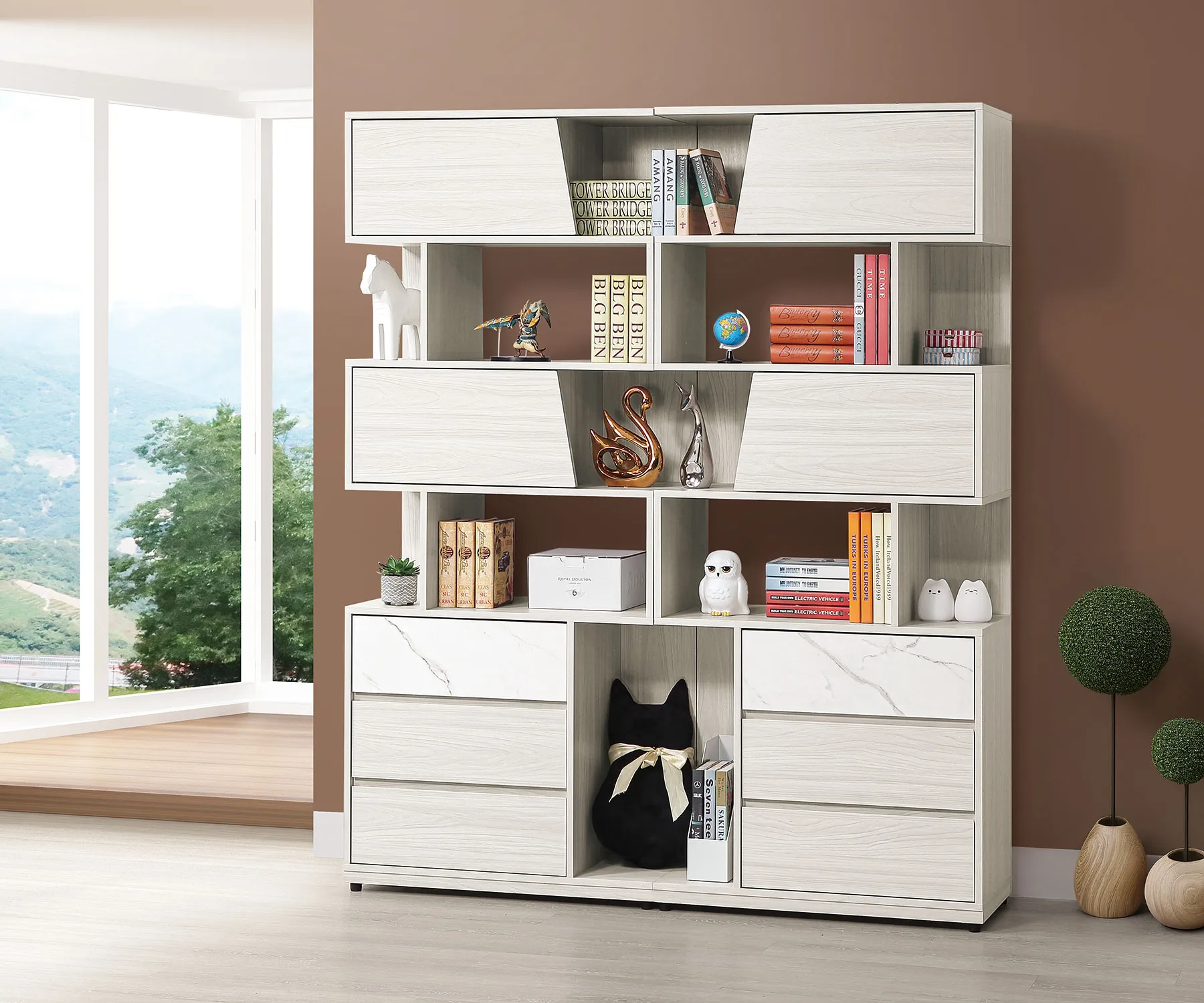 彌奧2.65尺展示書櫃